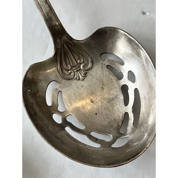 Vintage Raimond Silverplate Casserole Spoon and Fork Rose Floral 2 pc - Picture 6 of 9